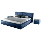 Xlmoebel Schlafzimmer-Set Luxus Schlafzimmer Sets Bett 2x Nachttisch Klassischer, (3-tlg., Bett / 2x Nachttische), Hergestellt in Europa blau