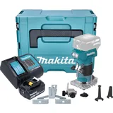 Makita DRT 52 SG1J Akku Kantenfräse 18 V 6 mm Brushless + 1x Akku 6,0 Ah + Ladegerät + Makpac