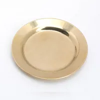 Piattino Kerzenteller, Dekoteller Gold, runde Form, massiv (Innen Ø