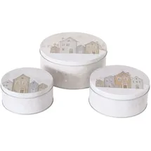 Boltze B. 3 tlg Set Gebäckdosen Houses - 2024390