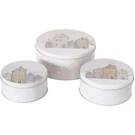 Boltze B. 3 tlg Set Gebäckdosen Houses - 2024390