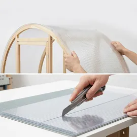 Relaxdays Doppelstegplatten Set, 6mm, Transparent