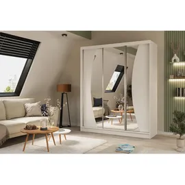 altdecor Schiebetürenschrank VOXI 180 x 216 x 61 cm Weiß