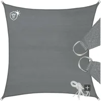 Tectake tectake® Sonnensegel, rechteckig mit UV-Schutz 50+, wasserabweisend, atmungsaktiv