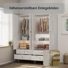 OTTO home Kleiderschrank Oslo 160 x 200 x 52 cm Weiß