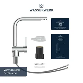 wasserwerk »WK 4, Wasserhahn, Küche, Einhebelmischer«, silberfarben