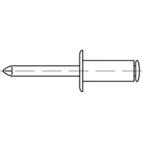 Industrial Quality Supplies Blindniete Stahl verzinkt Flachkopf A 5