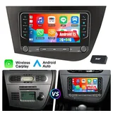 ESSGOO DAB+ Für Seat Leon 1P1 2005-2012 Carplay Android 15 Autoradio GPS Navi Autoradio (RDS, 4+64GB(optional), Digitalradio (DAB), FM, Apple Carplay Android Auto GPS Navi WIFI BT EQ) schwarz