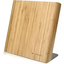 Navaris Messerhalter magnetisch Messerbrett aus Bambus - Magnet Messerblock Holz Magnethalter - Magnet-Messerblock Messer Halterung unbestückt braun