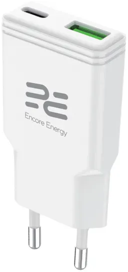 Neue SLIM GaN 20W USB-A USB-C QC PD Encore Energy MD-2083ZA Netzladegerät + Kabel 2x USB-C 50cm