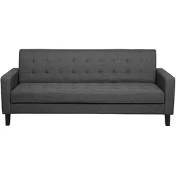 3-Sitzer Schlafsofa dunkelgrau mit Stauraum VEHKOO