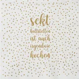 r√§der design Cocktailservietten 25x25 cm Gold/Weiß