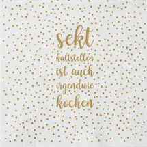 r√§der design Cocktailservietten 25x25 cm Gold/Weiß