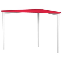 Siblo Schreibtisch Eckschreibtisch Dalia für Kinderzimmer - Moderner Schreibtisch - minimalistisches Design - Kinderzimmer - Jugendzimmer - MDF-Platte - Buchenholz (Eckschreibtisch Dalia für Kinderzimmer) rot
