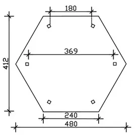 SKANHOLZ Skan Holz Pavillon Nancy 3 Leimholz, lasiert in Eiche hell