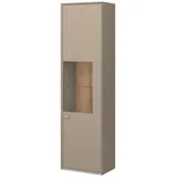 Germania Standvitrine Calvi 55 x 35 x 210 cm Grau