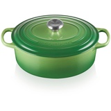 Le Creuset Signature Bräter 29 cm oval bamboo green