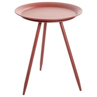 Haku-Möbel HAKU Möbel Beistelltisch Metall rot 38,0 x 38,0 x 47,0 cm