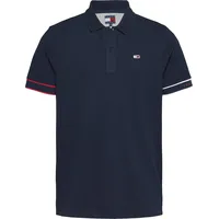 Tommy Jeans Flag Cuff EXT Dm0dm21306 S/S Poloshirt, Blue