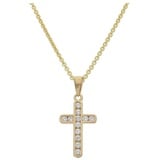 JuwelmaLux Kreuzanhänger JuwelmaLux Anhänger Kreuz 333/000 (8 Karat) Gold mit Zirkonia JL10-02- (1-tlg)