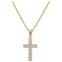 JuwelmaLux Kreuzanhänger JuwelmaLux Anhänger Kreuz 333/000 (8 Karat) Gold mit Zirkonia JL10-02- (1-tlg)