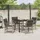 vidaXL 5-teiliges Garten-Ess-Set mit Kissen Hellgrau Poly-Rattan