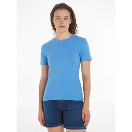 Tommy Hilfiger Damen T-Shirt Kurzarm New Slim Cody Rundhalsausschnitt, Blau (Blue Spell), M