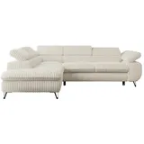 MKS Meble Ecksofa mit Schlaffunktion Peter ¦ beige ¦ Maße (cm): B: 273 H: 76