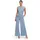 Vera Mont Overall VERA MONT "Damen mit weitem Bein", Damen, Gr. 44, Normalgrößen, blau (light steel blau), Crêpe, Obermaterial: 95% Polyester, 5% Elasthan; Futter: 100% Polyester, ausgestellt, U-Boot-Ausschnitt, Overalls Overall, Bunddetail