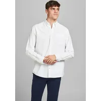 JACK & JONES Oxford Langarmhemd White / Slim Fit