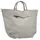Samantha look Henkeltasche, echt Leder, Made in Italy grau
