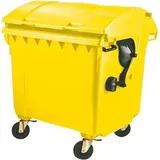 E/D/E Müllcontainer Kunststoff 1,1 cbm Runddeckel gelb