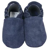 HOBEA-Germany Krabbelschuhe blau geprägt 26/27 (21⁄2 - 3 Jahre) Krabbelsohle