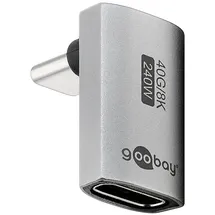 goobay USB-C Adapter 90° Silber