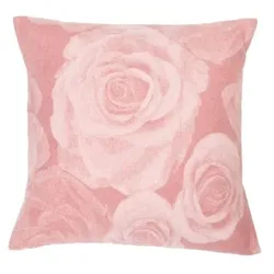 David Fussenegger Kissenhülle Silvretta "Rosen" 50 x 50 cm (Farbe: Grau)