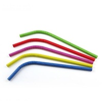 Mank Trinkhalm aus Papier FSC®, farbig sortiert, flexibel, Ø 8 mm / 24 cm, 100 Stück