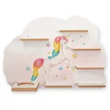 Kreative Feder Kinderregal Einhorn rosa MDF