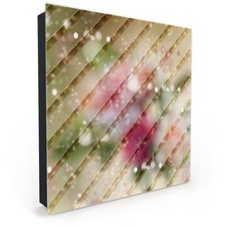 Primedeco Schlüsselkasten Dekor-Schlüsselkasten, Magnetpinnwand und Memoboard mit Glasfront Motiv Vintage Streifenmuster