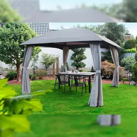 LECO Milena 3,3 x 3,3 m inkl. Seitenteile grau