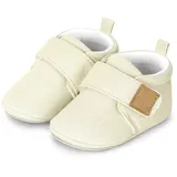 Sterntaler Baby Unisex Krabbelschuhe Baby Babykrabbelschuhe uni - Krabbelschuhe Baby - mit rutschhemmender Sternsohle - beige, Größe 21/22 EU