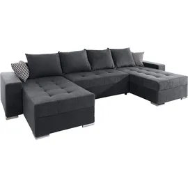 Collection AB Wohnlandschaft Polyester U-Form 3-Sitzer Grau