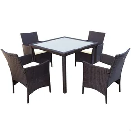 Aktive Rattan Set 5-tlg. Schwarz