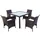 Aktive Rattan Set 5-tlg. Schwarz
