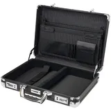 HMF Alu Aktenkoffer Herren mit Zahlenschloss, 45 x 33 x 11 cm Schwarz
