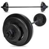 Pumpset 19 kg Fitness Gewichte Langhantel Set Hantelset Ausdauer Krafttraining