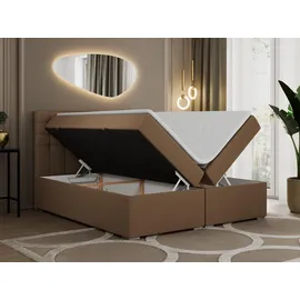 MKS Boxspringbett 160 x 200 cm H4 Braun