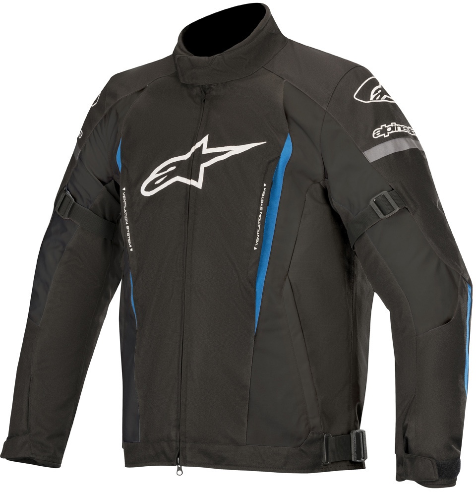 Alpinestars Gunner v2 Wasserfeste Motorrad Textiljacke, schwarz-blau, Größe 2XL
