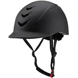 Sharplace Reithelm Schutz für Kinder, Kinderhelm, Reitkappe verstellbar für Mädchen & Jungen, belüfteter Reithelm zum Reiten, Radfahren, Skifahren, 54-58cm, Schwarz