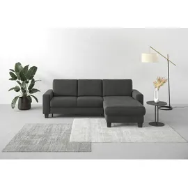 Home Affaire Ecksofa HOME AFFAIRE "Summer L-Form", grau (anthrazit), B:249cm H:91cm T:164cm, 95% Polyester, 5% Polyamid, Sofas, Ecksofa, mit Recamiere, mit oder ohne Bettfunktion und Bettkasten, Cord-Bezug