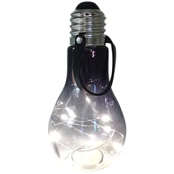 LED Deko Glühbirne aus Glas in rot oder schwarz Glühlampe Hängelampe Tischdeko schwarz